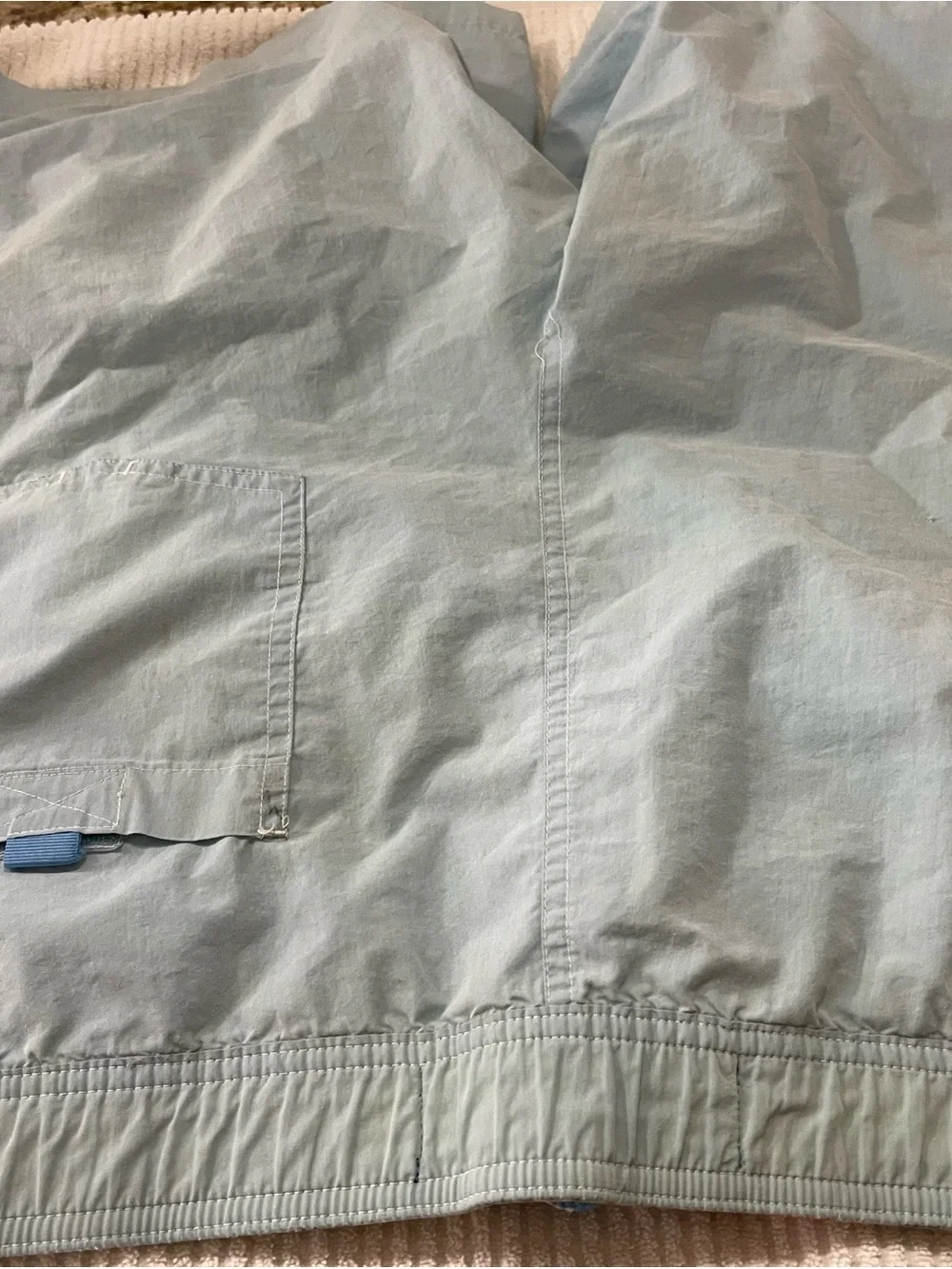 IZOD Men's XXL Blue Swim Shorts with tropical print on sides and back pocket